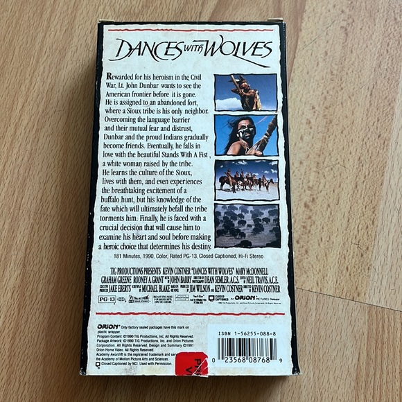 VHS - Dances with Wolves, Kevin Costner - Picture 2 of 10